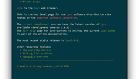 Lynx, 用终端访问纯文本格式的网页